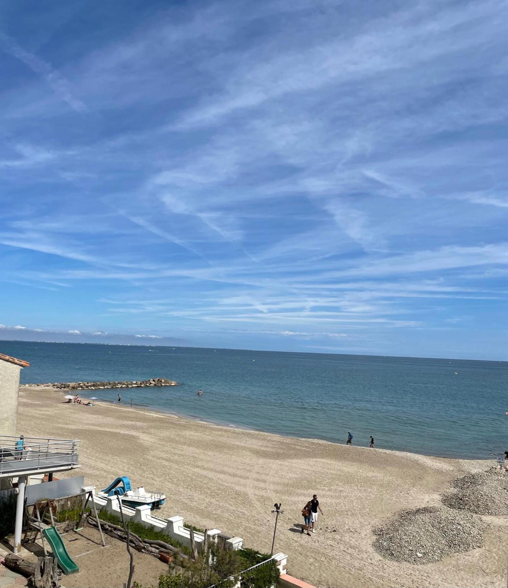 Estudio 1Ere Ligne Vue Mer ,Place De Parking Privee Acces A La Plage De La Residence 3Eme Etage ปาลาวาส-เลส์-โฟลต์ ภายนอก รูปภาพ